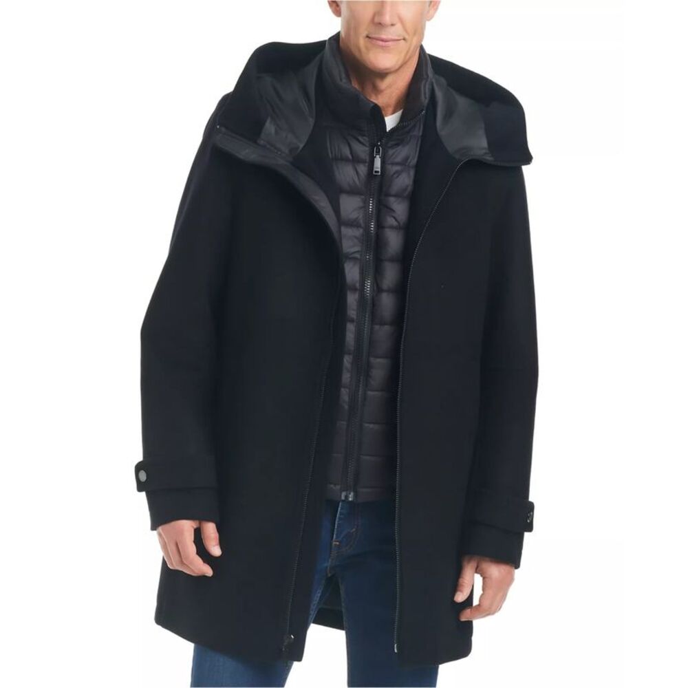Vince Camuto Mens Three-In-One Wool Overcoat Dress, NWT